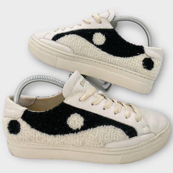 Soludos Yin Yang Platform Embroidered Sneakers Low Top Womens 9 - Picture 1 of 10
